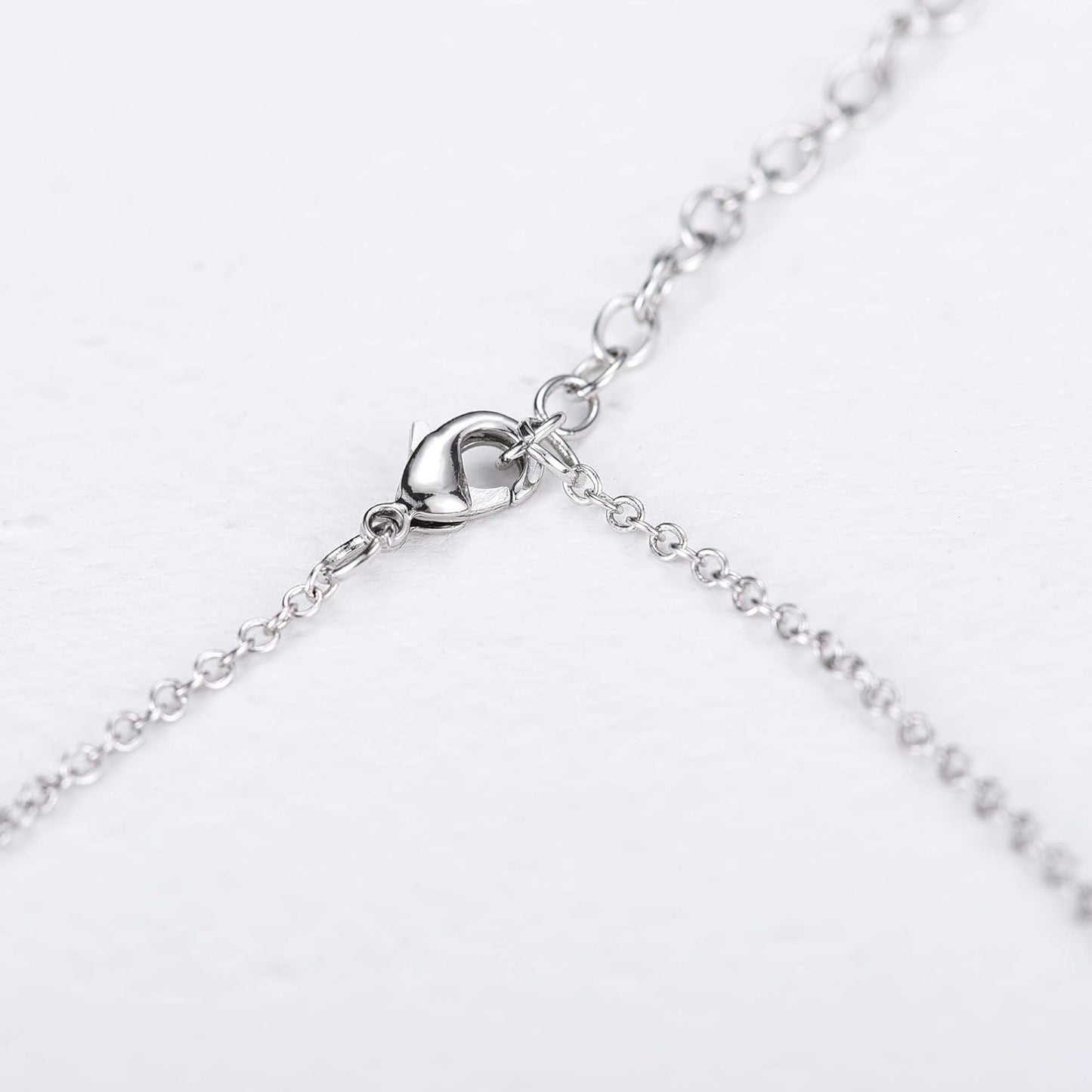 Fashion Mermaid Birthstone Necklace Jewelry White Gold Plated Austrian Crystal Pendant Gifts for Women