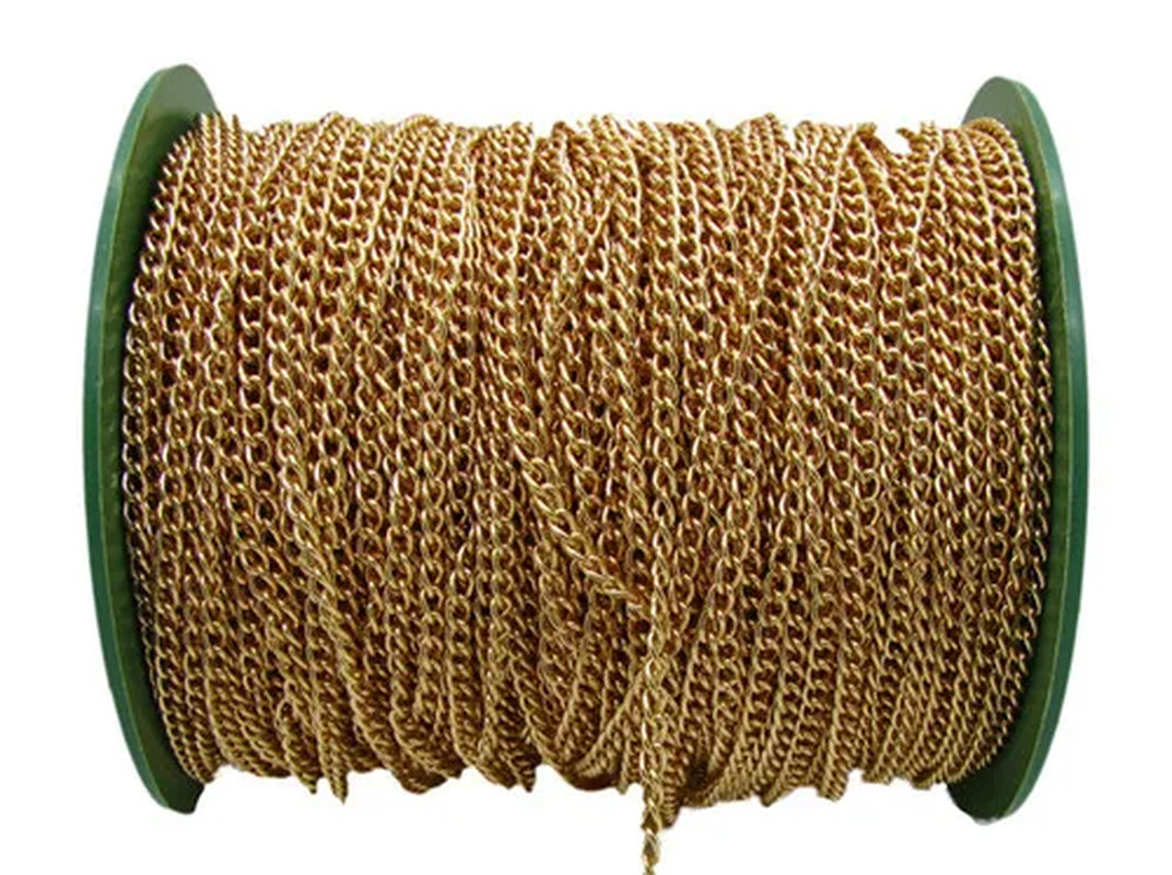 2M 2.5/3.5/4.5Mm Gold Plated Chain for DIY Necklace Extension Needlework Jewelry Findings Making Accessories Supplies Wholesale