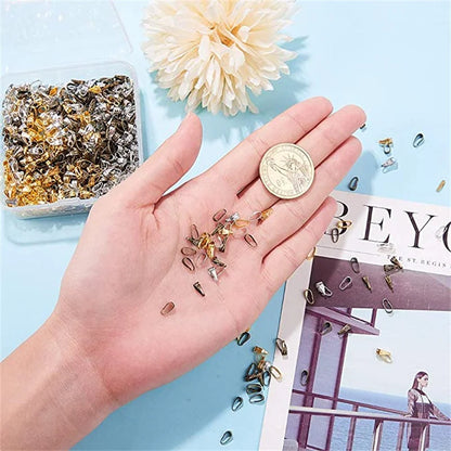 200Pcs 7/8/10Mm Metal Pendant Clips Suspension Mount Clasps Pinch Connectors for DIY Jewelry Making Create Accessories Supplies