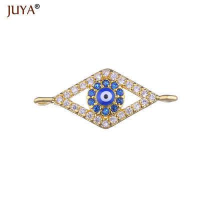 Jewelry from the Evil Eye Making Supplies Greek Eye/Turkish Eye Charms Bracelet Connectors DIY Accessories Materials