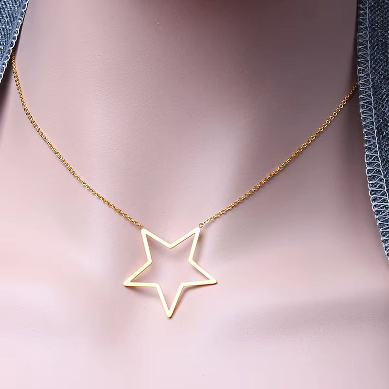 ZUUZ Minimalism Stainless Steel Chain Choker Circle Best Friends Pendant Necklace Women Accessories Chocker Neckless