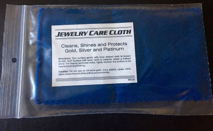 Jewelry Polishing Cleaning Cloth Tarnish Remover Cleans Polishes Shines and Protects Gold Silver and Platinum Jewelery Cleaner (Pack of 2)