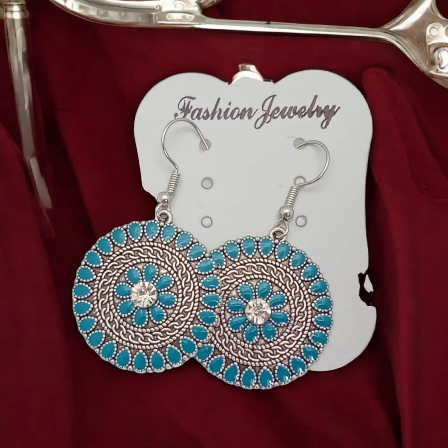 Moroccan Earnings Silver Necklace / Antique Silver Minimalist Dangle Earnings / Bohemian Earnings / Drop Earnings for Women / Gift for Her