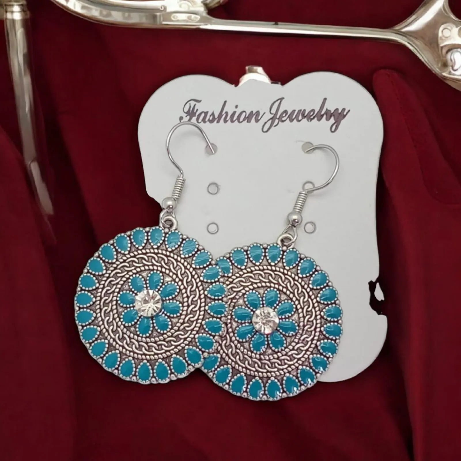 Moroccan Earnings Silver Necklace / Antique Silver Minimalist Dangle Earnings / Bohemian Earnings / Drop Earnings for Women / Gift for Her