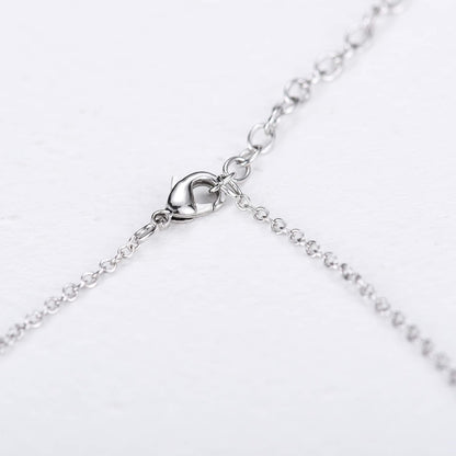 Fashion Mermaid Birthstone Necklace Jewelry White Gold Plated Austrian Crystal Pendant Gifts for Women