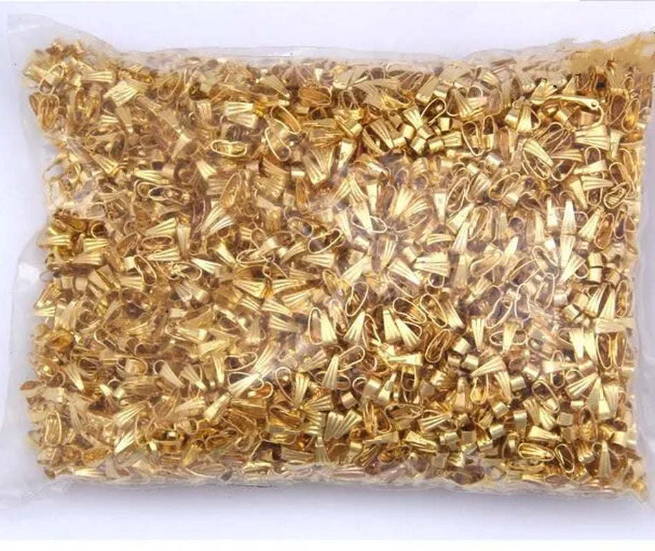 200Pcs 7/8/10Mm Metal Pendant Clips Suspension Mount Clasps Pinch Connectors for DIY Jewelry Making Create Accessories Supplies