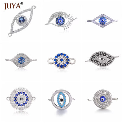 Jewelry from the Evil Eye Making Supplies Greek Eye/Turkish Eye Charms Bracelet Connectors DIY Accessories Materials