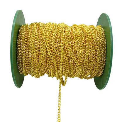 2M 2.5/3.5/4.5Mm Gold Plated Chain for DIY Necklace Extension Needlework Jewelry Findings Making Accessories Supplies Wholesale