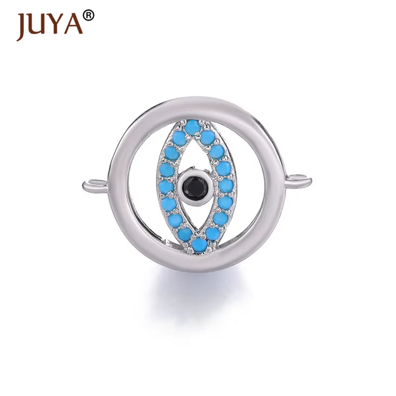 Jewelry from the Evil Eye Making Supplies Greek Eye/Turkish Eye Charms Bracelet Connectors DIY Accessories Materials