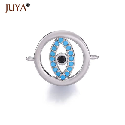 Jewelry from the Evil Eye Making Supplies Greek Eye/Turkish Eye Charms Bracelet Connectors DIY Accessories Materials