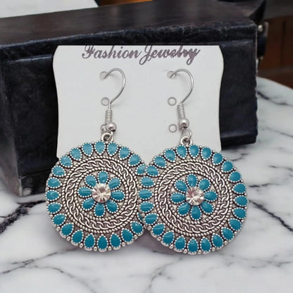 Moroccan Earnings Silver Necklace / Antique Silver Minimalist Dangle Earnings / Bohemian Earnings / Drop Earnings for Women / Gift for Her