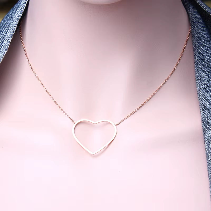 ZUUZ Minimalism Stainless Steel Chain Choker Circle Best Friends Pendant Necklace Women Accessories Chocker Neckless