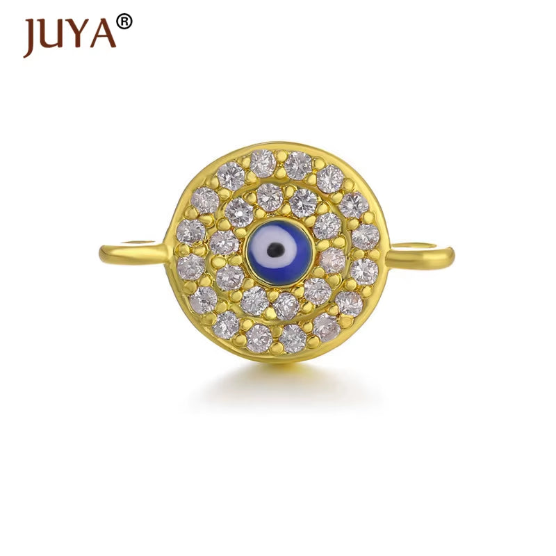 Jewelry from the Evil Eye Making Supplies Greek Eye/Turkish Eye Charms Bracelet Connectors DIY Accessories Materials