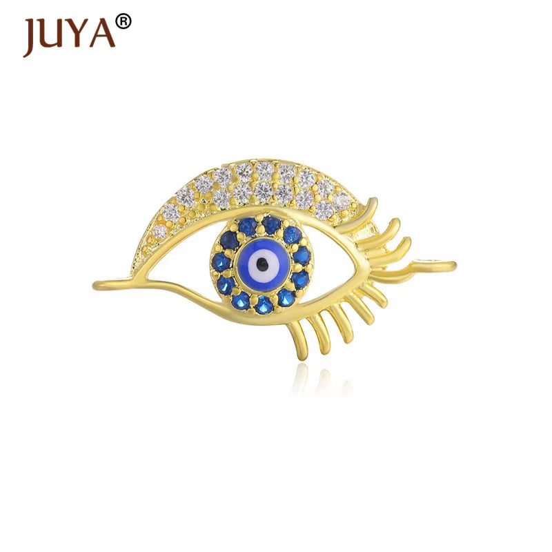 Jewelry from the Evil Eye Making Supplies Greek Eye/Turkish Eye Charms Bracelet Connectors DIY Accessories Materials