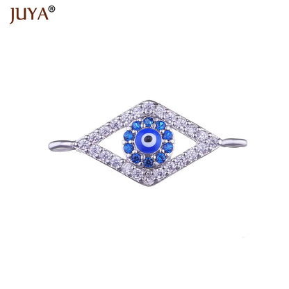 Jewelry from the Evil Eye Making Supplies Greek Eye/Turkish Eye Charms Bracelet Connectors DIY Accessories Materials