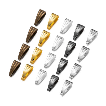 200Pcs 7/8/10Mm Metal Pendant Clips Suspension Mount Clasps Pinch Connectors for DIY Jewelry Making Create Accessories Supplies
